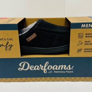 Dearfoams Wool Blend Men’s Slippers Memory Foam Slip-on Size M